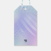 Tropische holografische bladeren cadeaulabel (Achterkant)