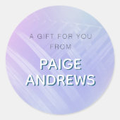 Tropische holografische bladeren ronde sticker (Voorkant)