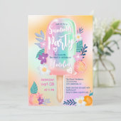 Tropische holografische zomer zwembad feest Sweet  Kaart (Staand voorkant)