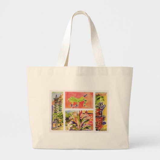 Tropische Honduras-tas Grote Tote Bag (Voorkant)