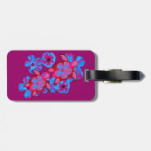 Tropische honingschildpadden en Hibiscus Flowers Bagagelabel (Achterkant horizontaal)