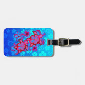 Tropische honingschildpadden en Hibiscus Flowers Bagagelabel (Voorkant horizontaal)