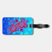 Tropische honingschildpadden en Hibiscus Flowers Bagagelabel (Achterkant horizontaal)