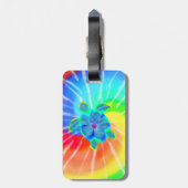 Tropische Honu Turtle en Hibiscus Bagagelabel (Achterkant verticaal)