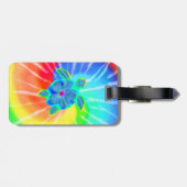 Tropische Honu Turtle en Hibiscus Bagagelabel (Achterkant horizontaal)