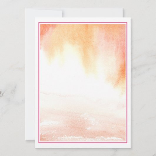 Tropische Hot Pink Freesia Kaart (Achterkant)