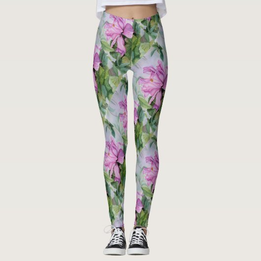TROPISCHE HOT PINK ORCHID | LEGGINGS (Voorkant)