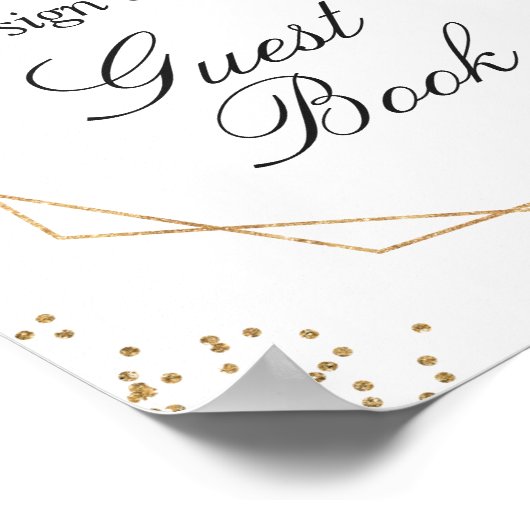 Tropische houtskool uit Goud Lijst Poster (Hoek)