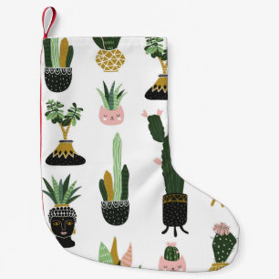 Tropische Huisplanten Illustratie Kleine Kerstsok