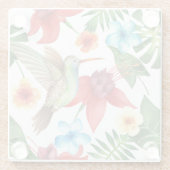 Tropische Hummingbird 2 Glazen Onderzetter (Achterkant)