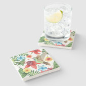 Tropische Hummingbird 2 Stenen Onderzetter (Zijkant)