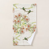 Tropische Hummingbird Birds Flowers Bath Towel Set Bad Handdoek (Handdoek)