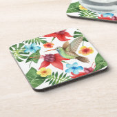 Tropische Hummingvogel Drankjes Onderzetter (Linkerzijde)