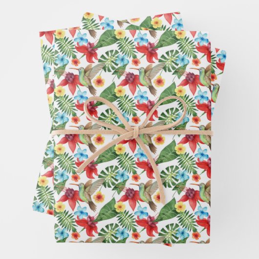 Tropische Hummingvogel Inpakpapier Vel (In situ)