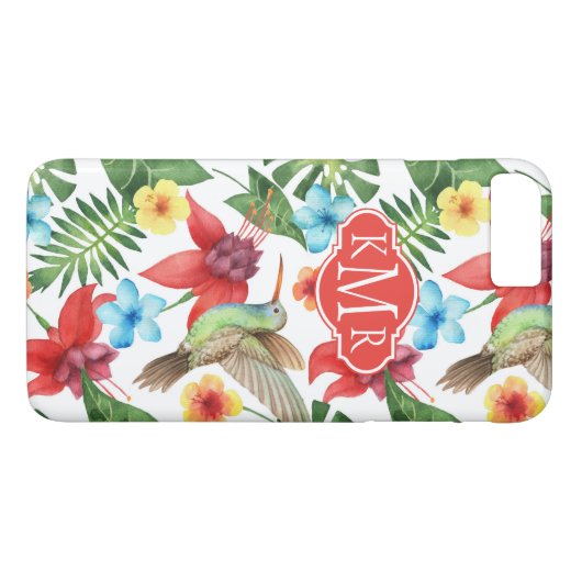 Tropische Hummingvogel | Monogram Case-Mate iPhone Case (Achterkant (Horizontaal))
