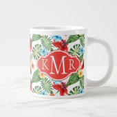 Tropische Hummingvogel | Monogram Grote Koffiekop (Rechts)