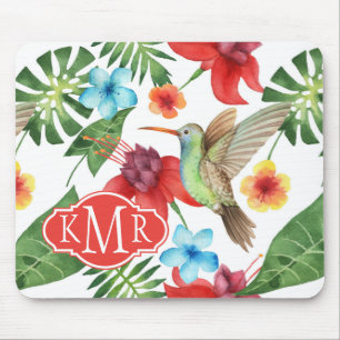 Tropische Hummingvogel   Monogram Muismat
