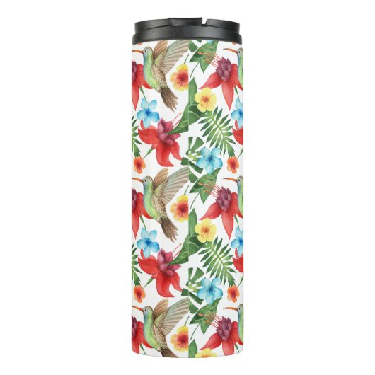 Tropische Hummingvogel | Monogram Thermosbeker (Achterkant)