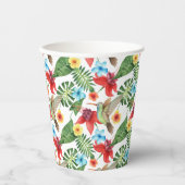 Tropische Hummingvogel Papieren Bekers (Voorkant)