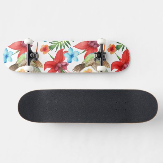 Tropische Hummingvogel Skateboard (Horizontaal)