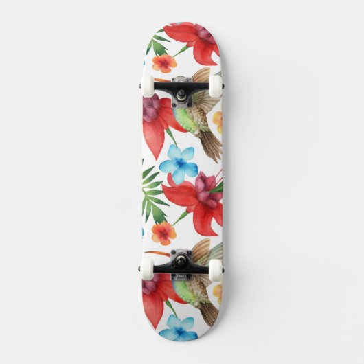 Tropische Hummingvogel Skateboard (Voorkant)