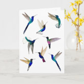 Tropische Hummingvogelkaart Kaart (Gele Bloem)