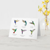 Tropische Hummingvogelkaart Kaart (Gele Bloem)