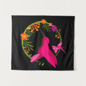 Tropische Hummingvogels kleurig Wandkleed (Voorkant (horizontaal))