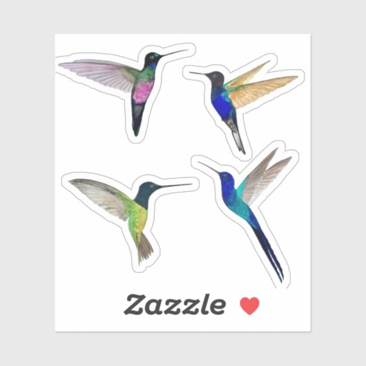 Tropische Hummingvogels Sticker (Vel)