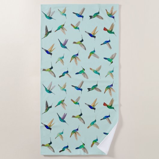 Tropische Hummingvogels Strandlaken (Voorkant)