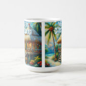 Tropische hut Kerstmis Palm Beach Lights Koffiemok (Center)