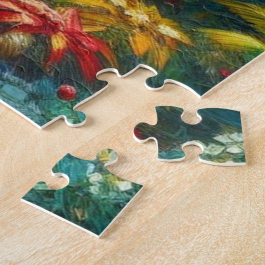 Tropische hut Kerstmis Palm Beach Lights Legpuzzel (Zijkant)