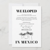 Tropische huwelijksaankondiging op het strand kaart (Achterkant)