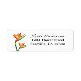 Tropische Huwelijksadreslabels Vogelparadijs Etiket