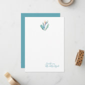Tropische Huwelijksbedankkaartjes Op Maat Notitiekaartje (Voorkant / Achterkant in situ)