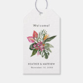 Tropische Huwelijkscadeautags Cadeaulabel (Voorkant)