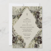 Tropische huwelijksuitnodiging - Botanisch ontwerp Kaart (Voorkant)