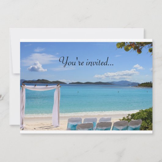 Tropische huwelijksuitnodiging kaart (Voorkant)