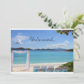 Tropische huwelijksuitnodiging kaart (Staand voorkant)