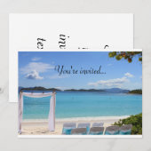 Tropische huwelijksuitnodiging kaart (Voorkant / Achterkant)