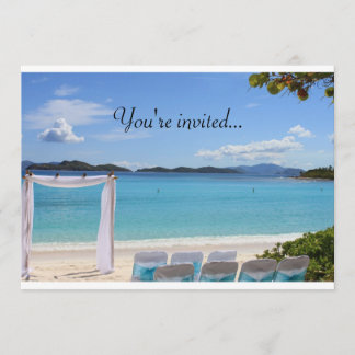 Tropische huwelijksuitnodiging kaart