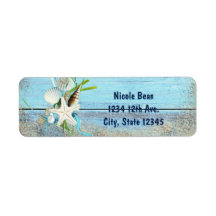Tropische huwelijksuitnodiging labels Blue Wood Be