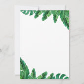 Tropische huwelijksuitnodiging met wilde palmen save the date (Achterkant)