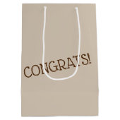 Tropische huwelijksuitnodiging op een strand medium cadeauzakje (Achterkant)