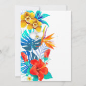 Tropische 'I DO BBQ' Koppels Douche Kaart (Achterkant)