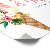 Tropische ijs bloemkaarten & cadeaus poster (Hoek)