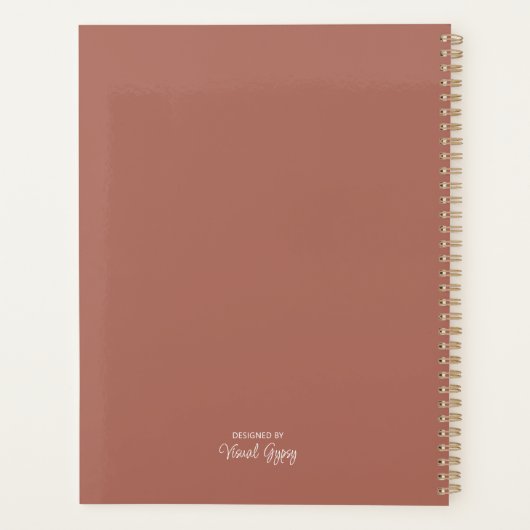 Tropische illusies Waterverf palm blaast Floral Planner (Achterkant)