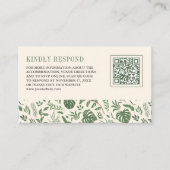 Tropische Indiase Trouwwebsite QR Code Informatiekaartje (Voorkant)