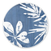 Tropische indigoindrukken - Tropische groen Keramische Knop (Voorkant)