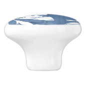 Tropische indigoindrukken - Tropische groen Keramische Knop (Zijkant)